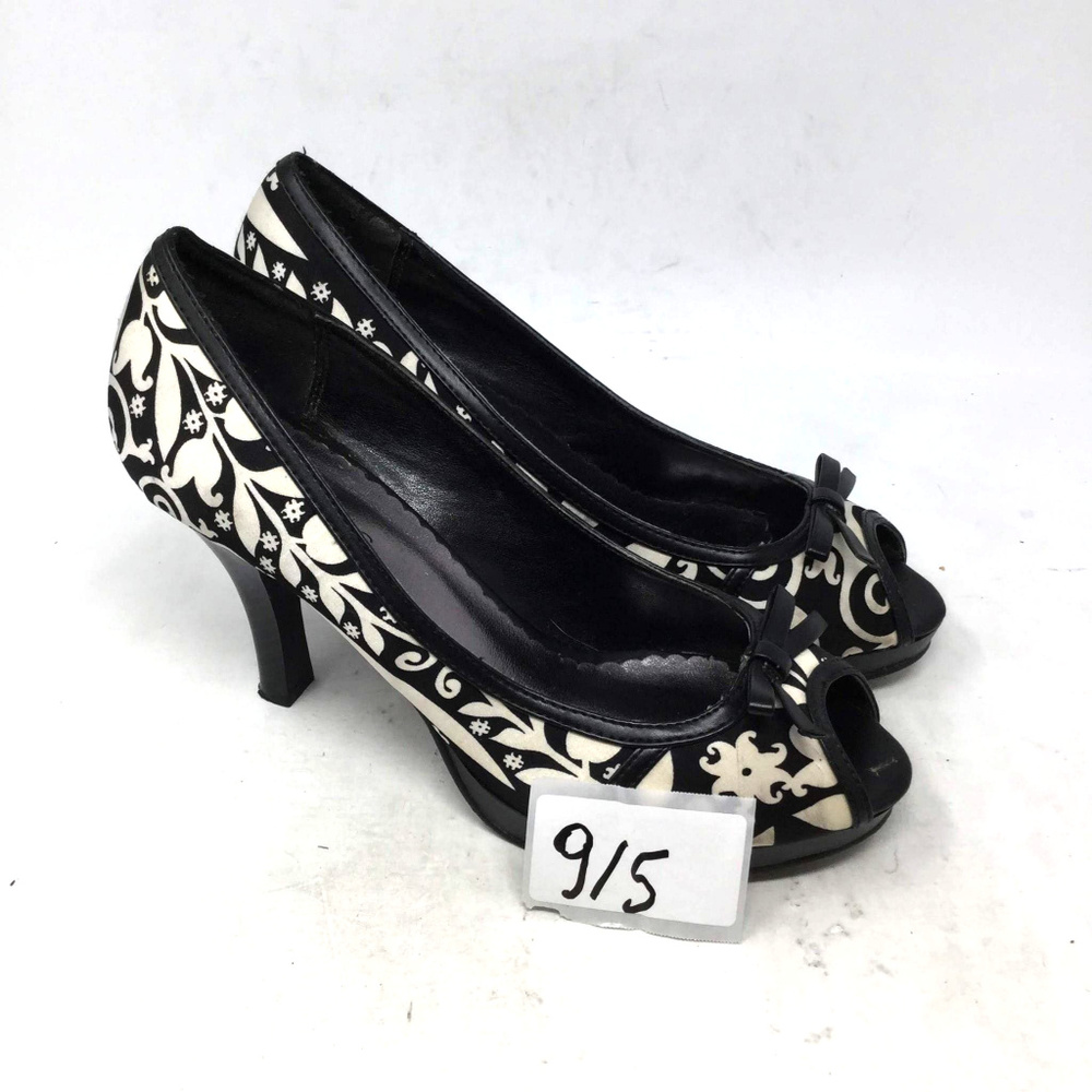 Maurices Women's Shoes Sz Us 9.5 Black White Heels - Picture 6 of 8